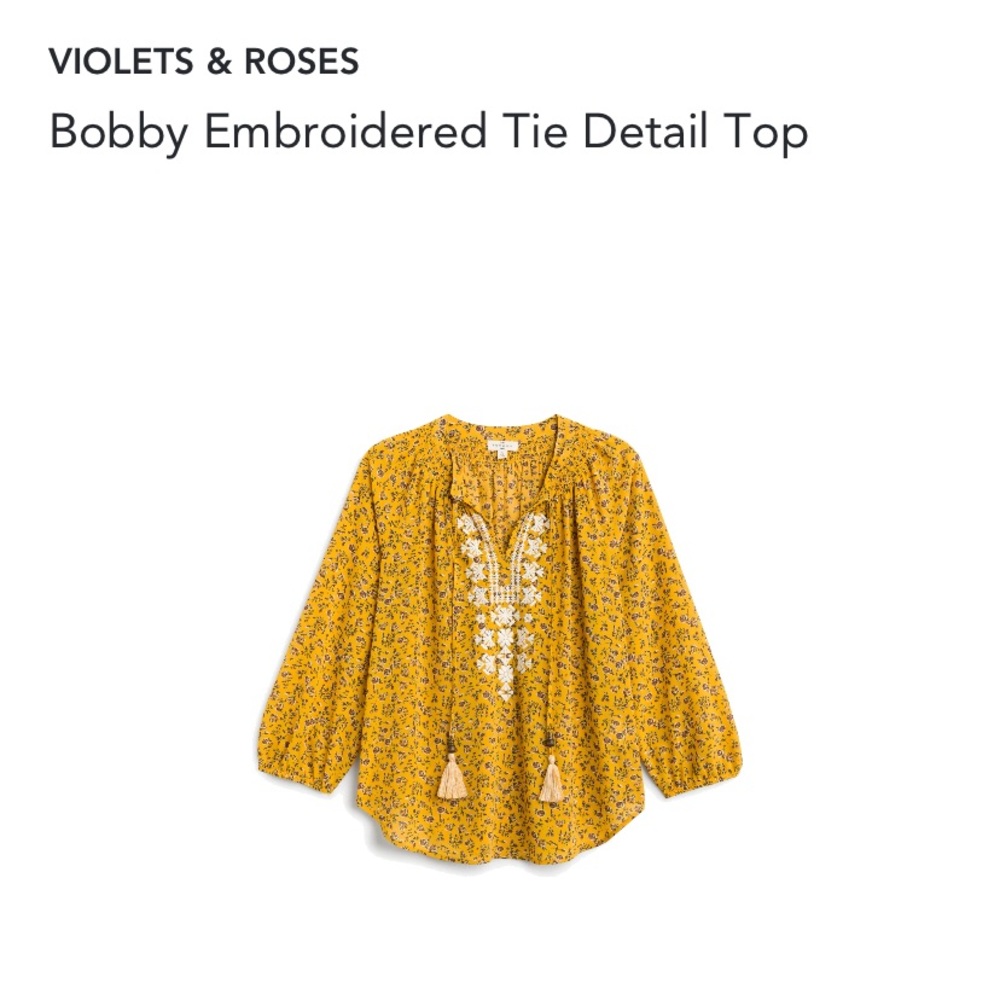 Semi sheer embroidered top